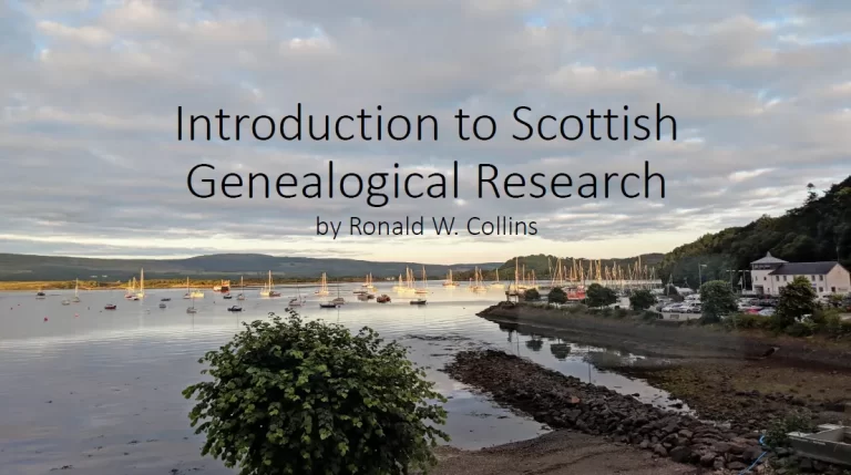 Introduction To Doing Scottish Genealogy