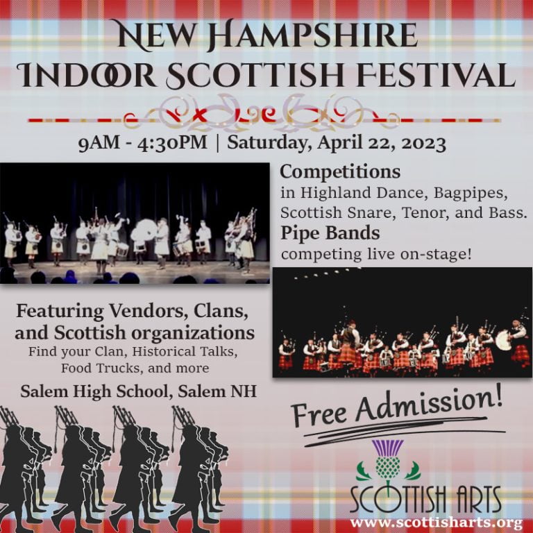 Scottish Arts Indoor Festival April 21-23 Salem, NH
