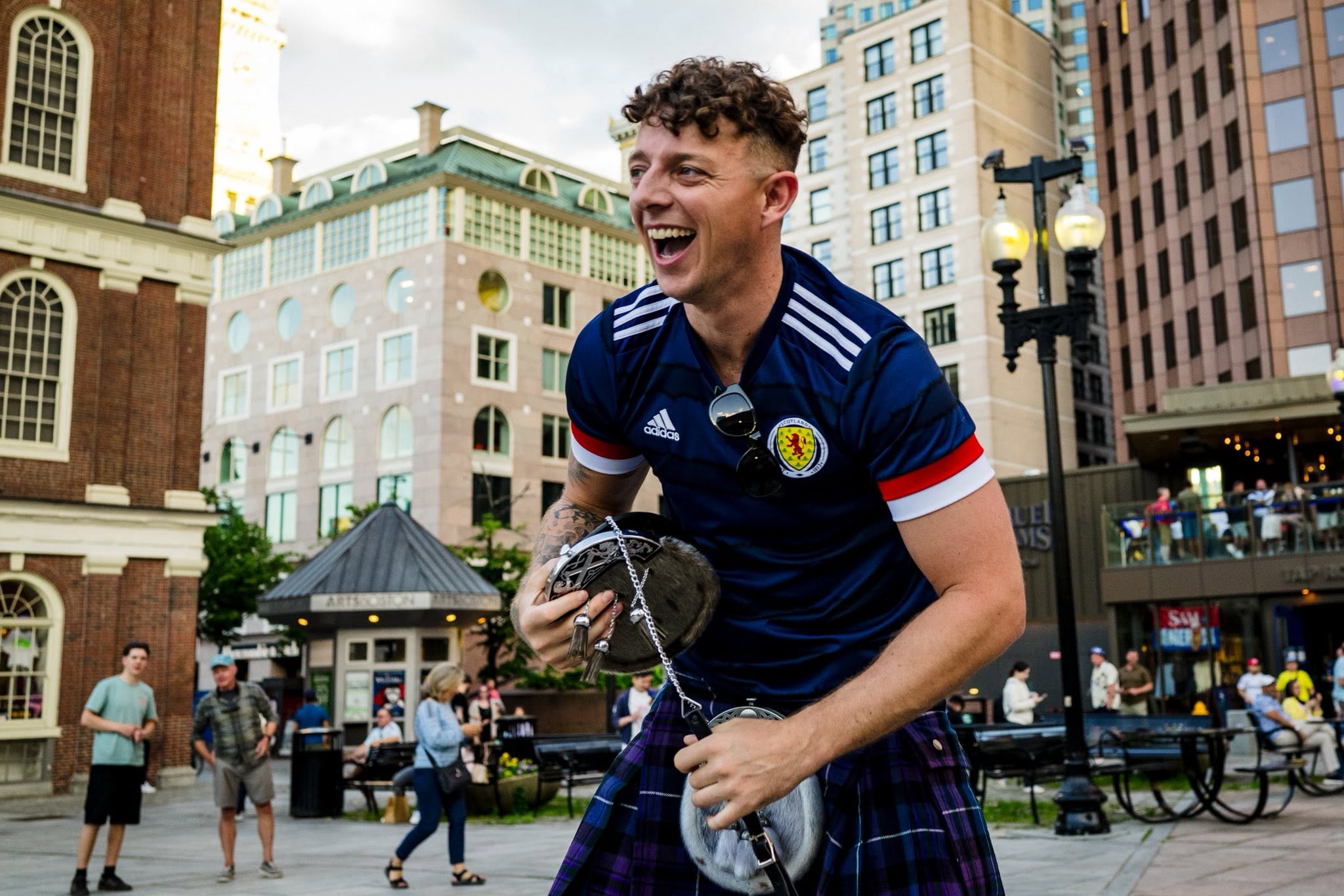 Two Tartan Army Fans in Boston